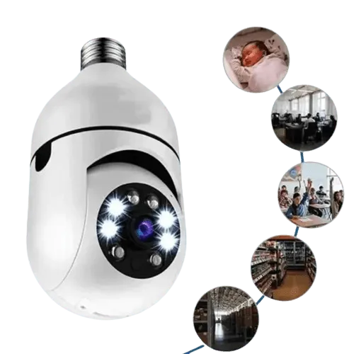 SecurityTrend |  Caméra de vision nocturne orientable à 360° Full HD 1080P